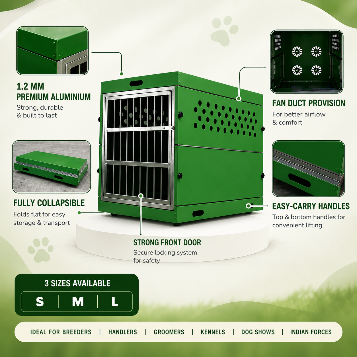 Planet Pets Alumax™ K9 Cage | Collapsible Aluminium Dog Crate