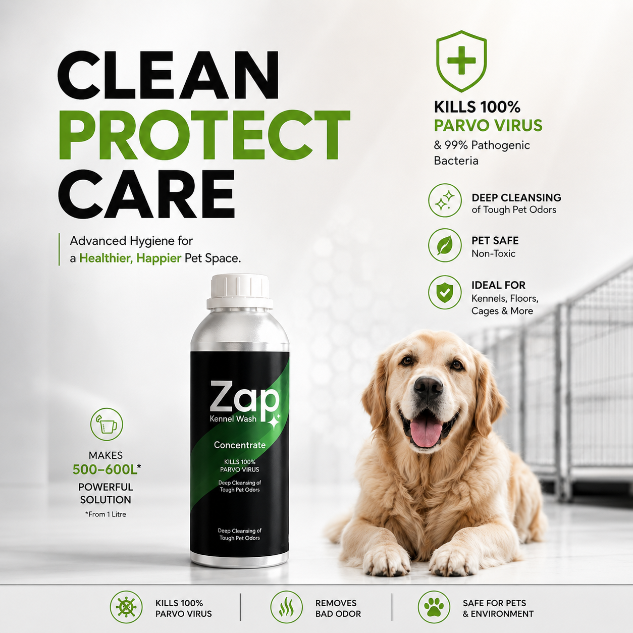 Petcare Zap Kennel wash and Dry Bath Combo