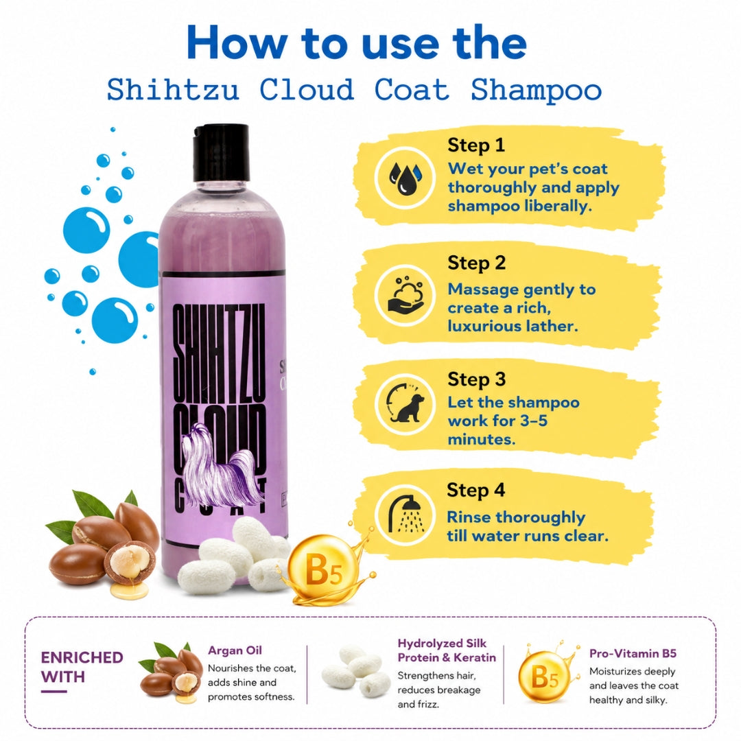How to use Shih Tzu Cloud Coat shampoo – 4 easy steps