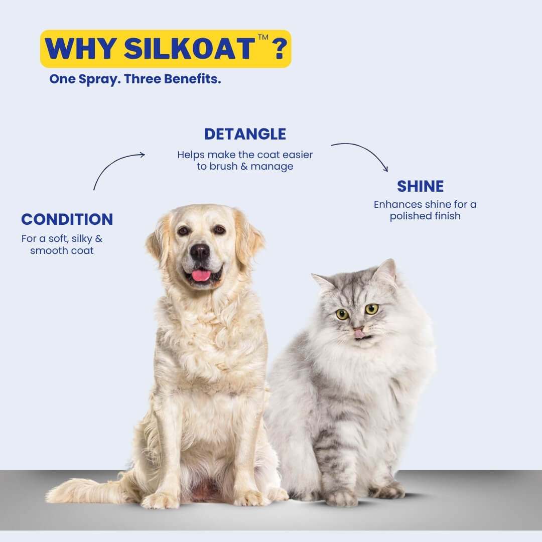 Why SilKoat – one spray, three benefits: conditions, detangles and adds shine for dogs and cats